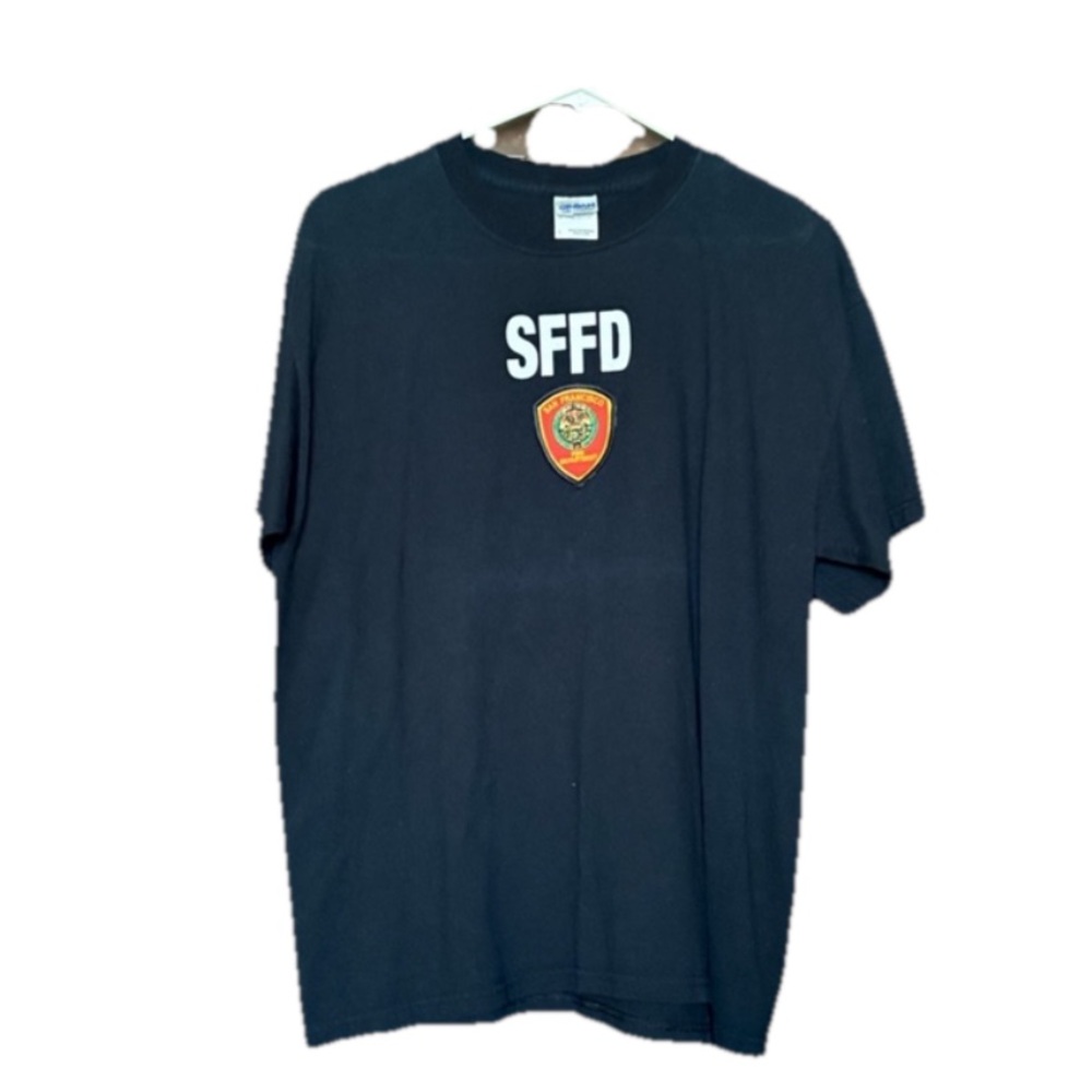 Black SFFD T-Shirt Rare SAN FRANCISCO FIRE DEPARTMENT SEAL Black Mens Large